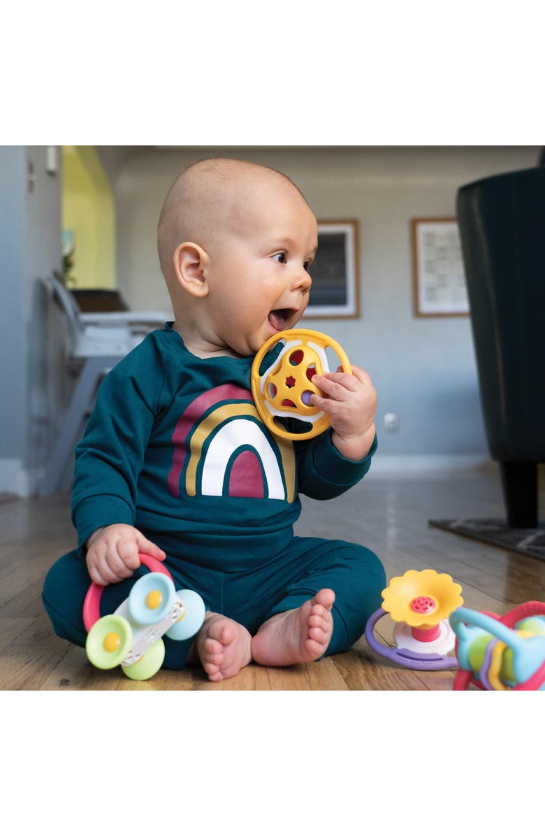 Toylab Spin, Rattle, & Roll Trio - Set of 3, Alternate, color, Multicolored