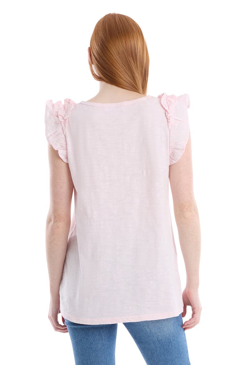 Crew Neck Short Sleeve Shrunken Boyfriend Tee, Alternate, color, Barely Pink