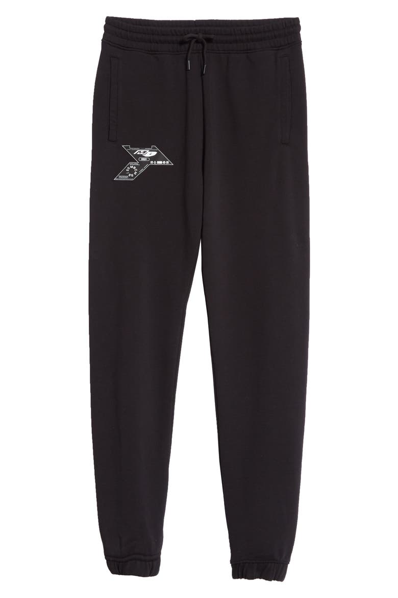 Logo Patch Sweatpants, Alternate, color, BLACK BLACK