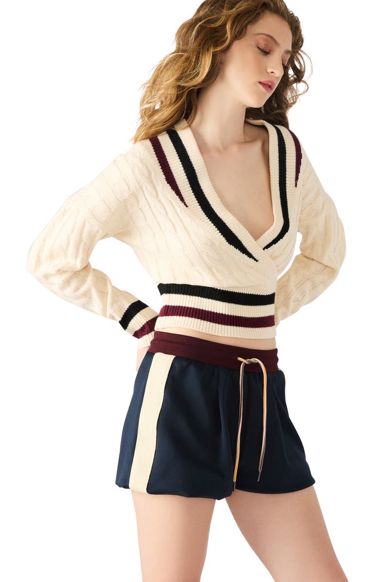 Steve Madden Daisy Drawstring Shorts, Alternate, color, Midnight