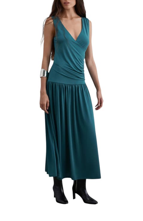 Draped Fine Knit Dress