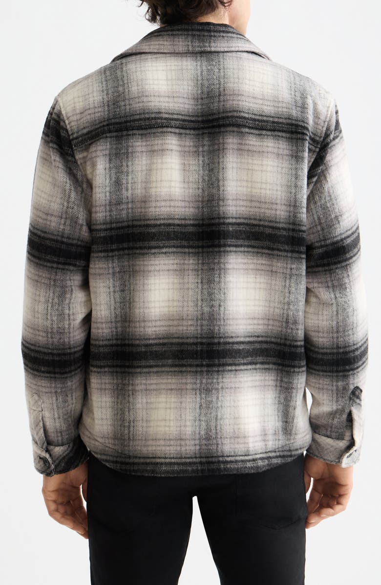 Scotch & Soda Check Overshirt, Alternate, color, Dark Grey Check