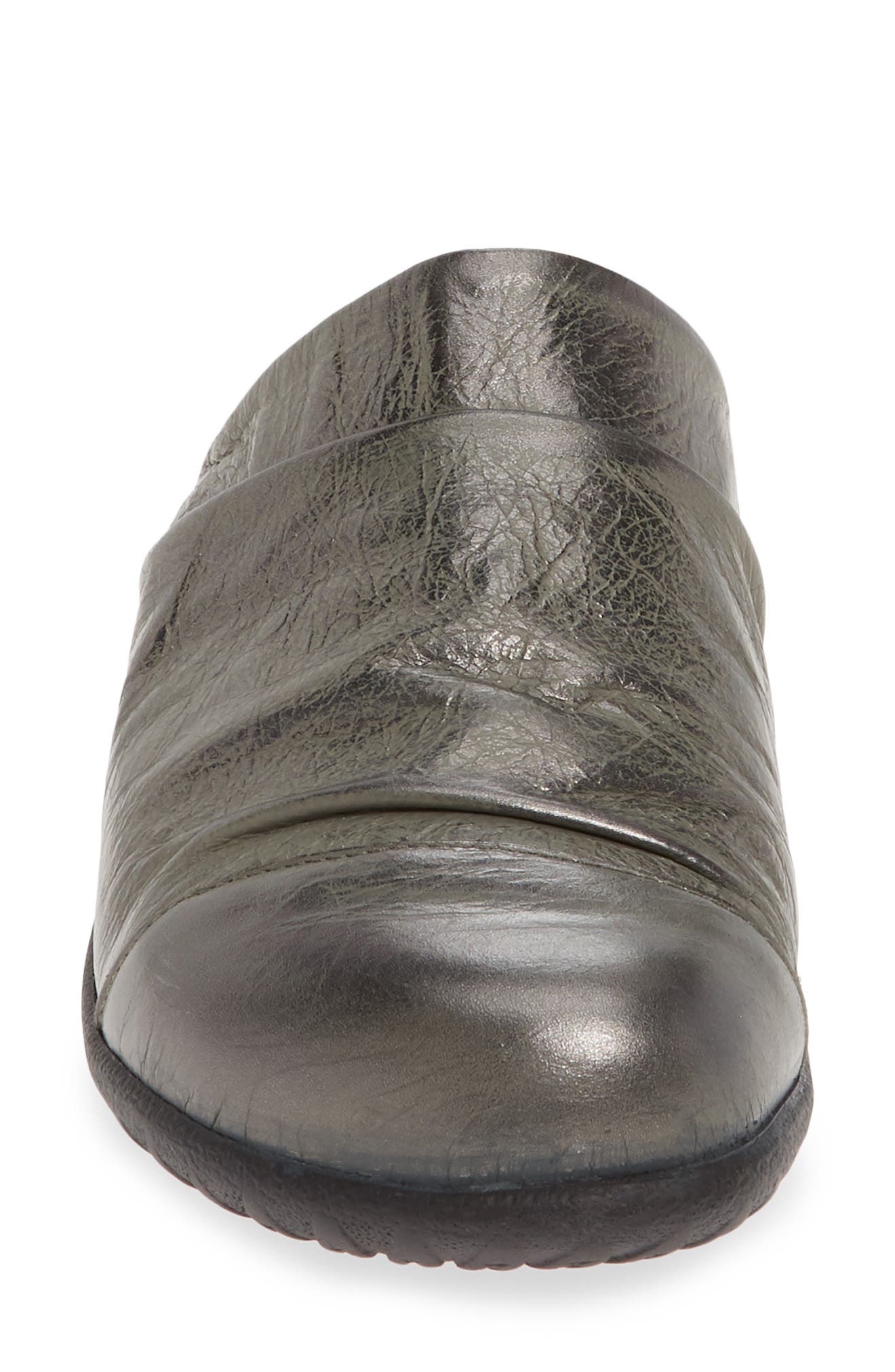 Paretao Mule, Alternate, color, CRINKLE STEEL LEATHER