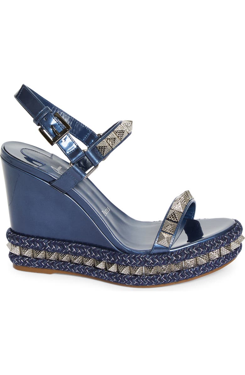 Christian Louboutin Pyraclou Espadrille Wedge Sandal, Alternate, color,