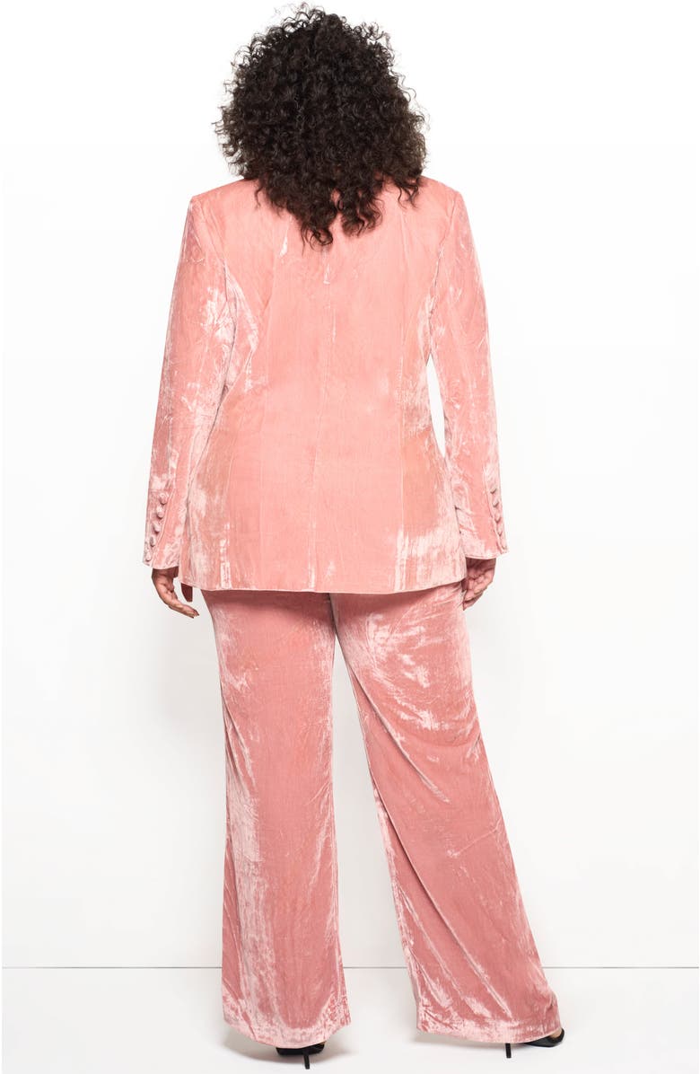 AS by DF Fiona Velvet Boyfriend Blazer, Alternate, color, Blush Pink