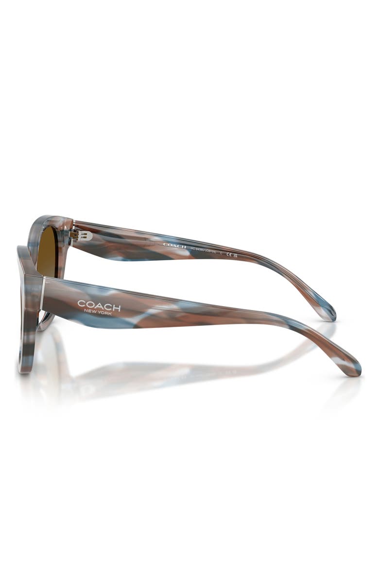 COACH 56mm Gradient Square Sunglasses, Alternate, color, Striated Maple / Blueberry