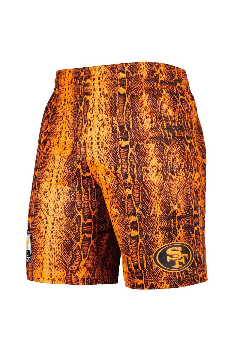 Men's New Era Orange San Francisco 49ers Summer Pop Shorts, Alternate, color, Orange