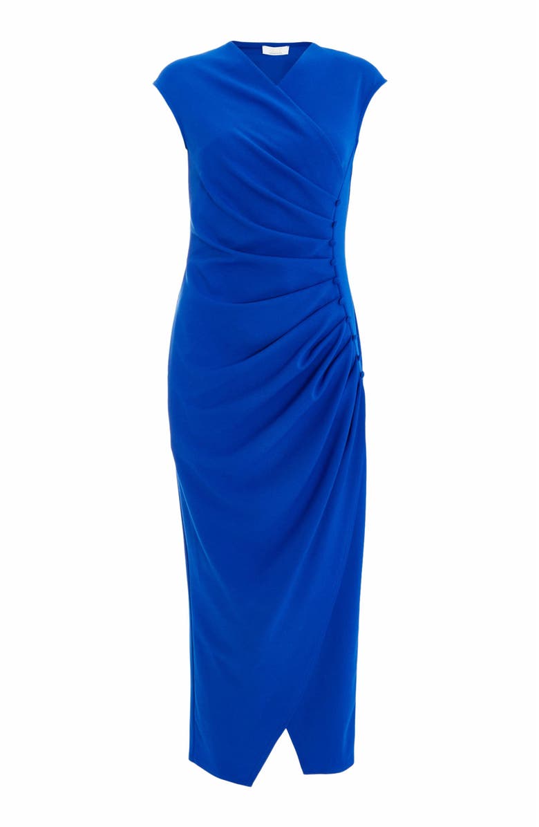 QUIZ Scuba Crepe Maxi Dress With Wrap Button Detail, Alternate, color, 