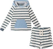 Andy & Evan Kids' Long Sleeve Hoodie & Shorts Set