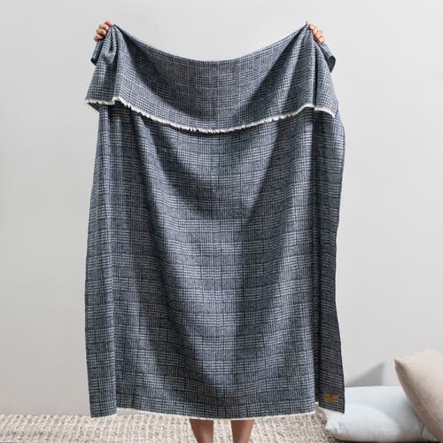 Lands Downunder Sutton Plaid Throw In Blue