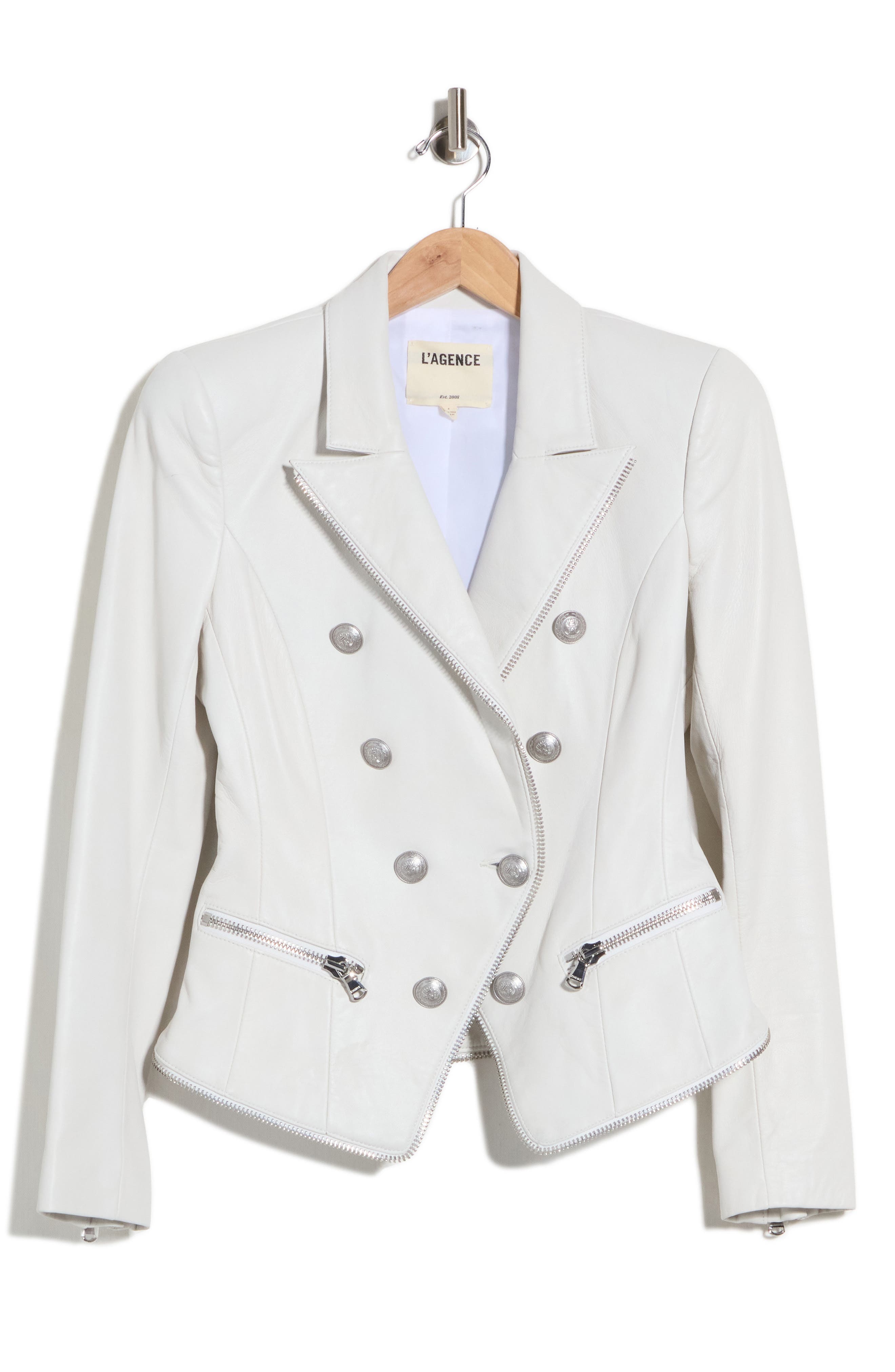 Ottilie Zip Leather Blazer