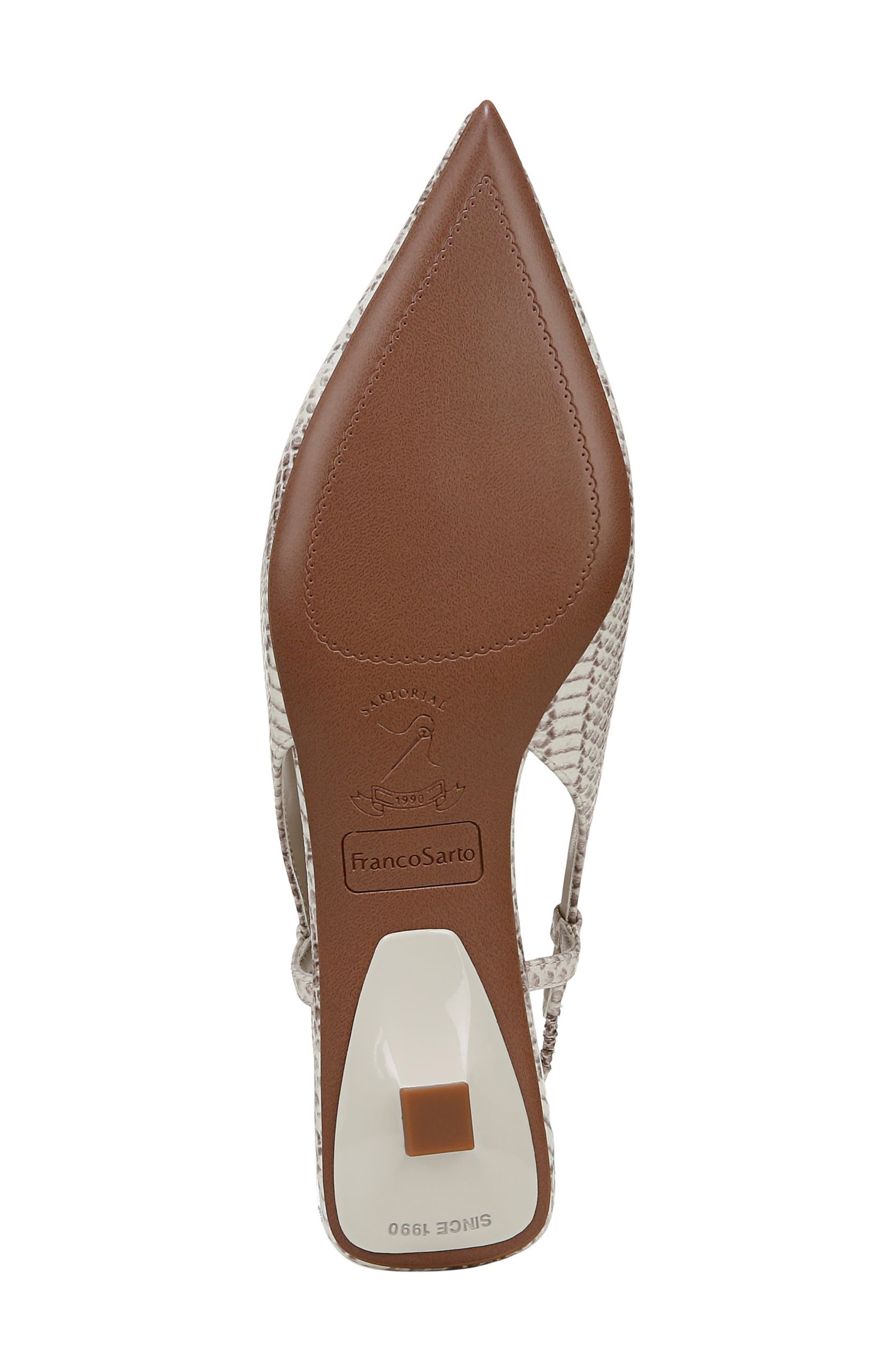 Franco Sarto Palmira Slingback Pointed Toe Pump - Wide Width Available, Alternate, color, Grey Snake Print