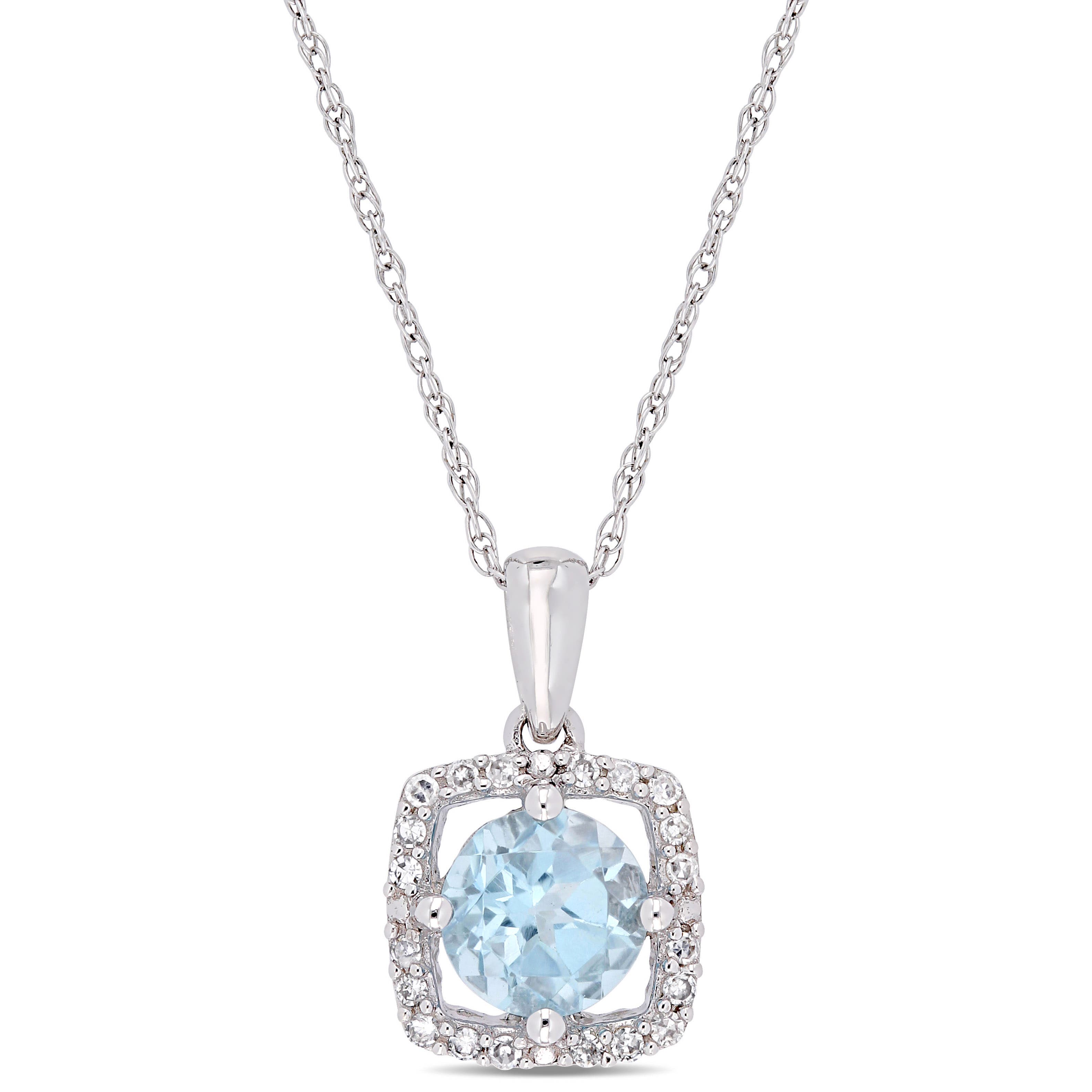 Blue Topaz/White Gold