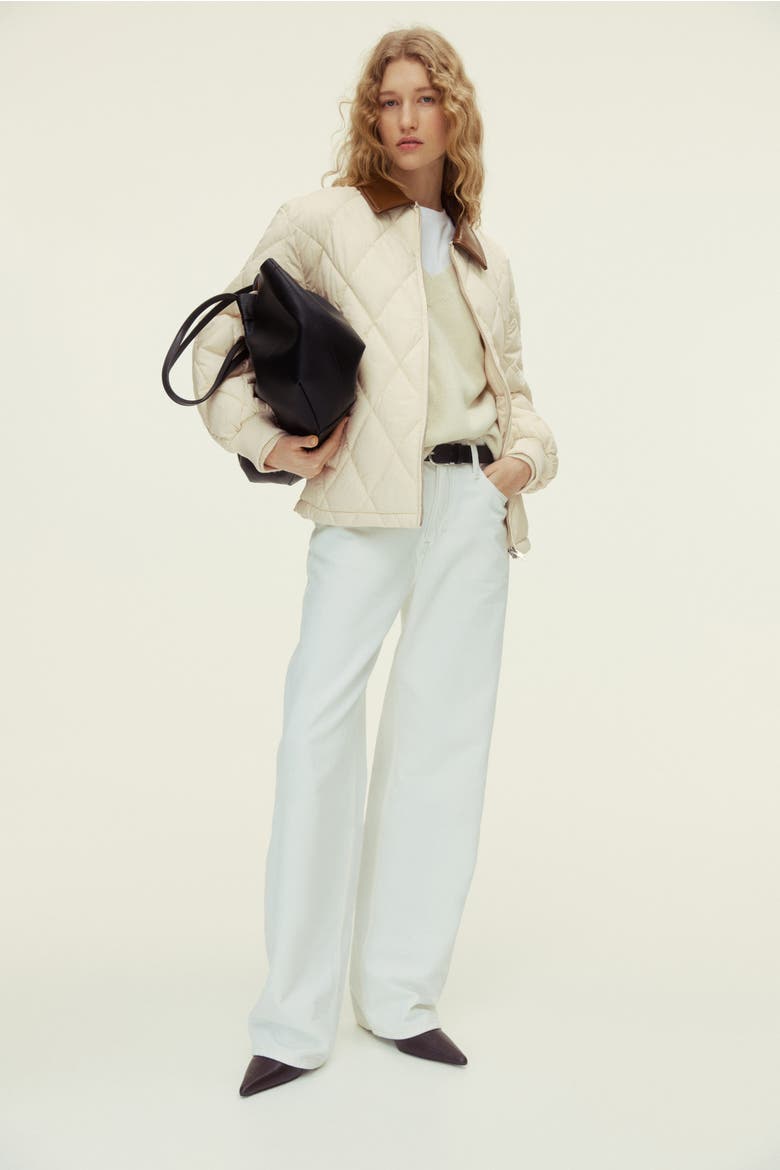 Thermolite® Quilted Jacket, Main, color, Light beige