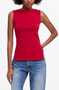 Madewell Sleeveless Boat Neck Side Slit T-Shirt