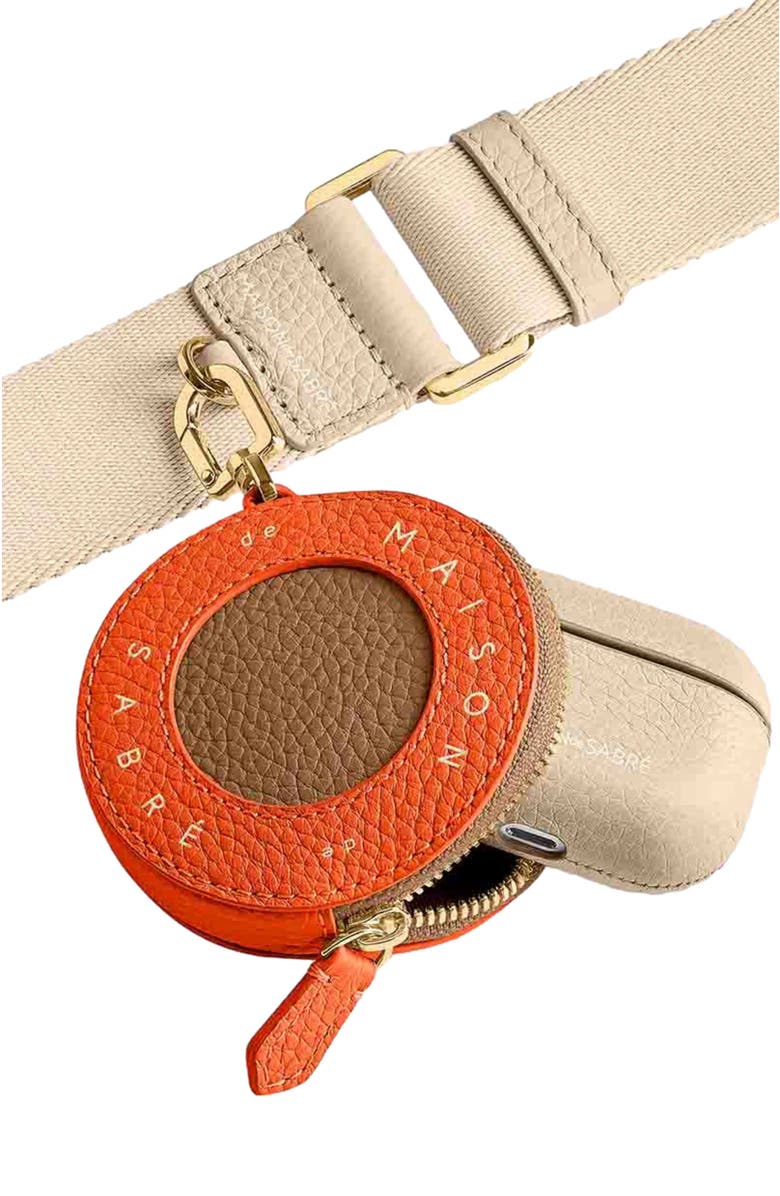 MAISON de SABRÉ Leather Coin Purse, Alternate, color, Sandstone Manhattan