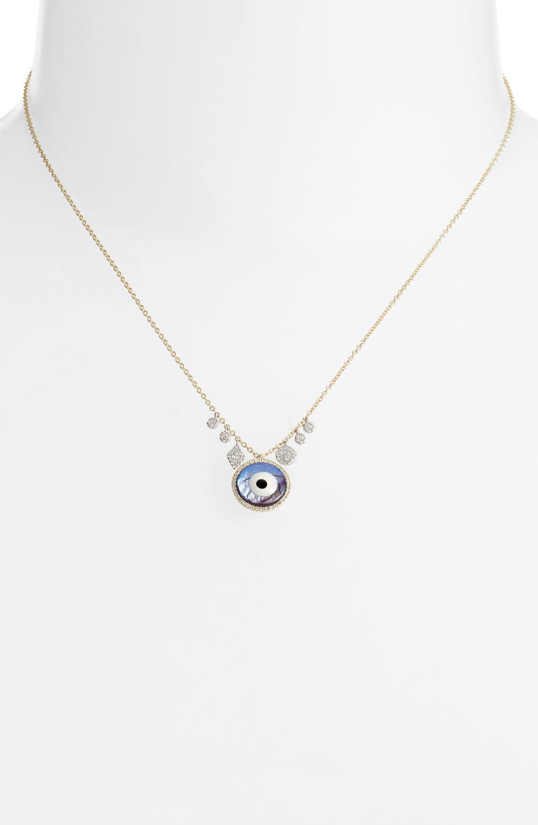 Meira T Eye Pendant Necklace, Alternate, color, Yellow Gold