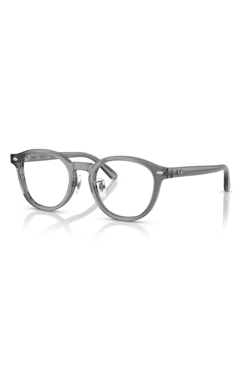 Ray-Ban 49mm Square Optical Glasses, Alternate, color, Grey