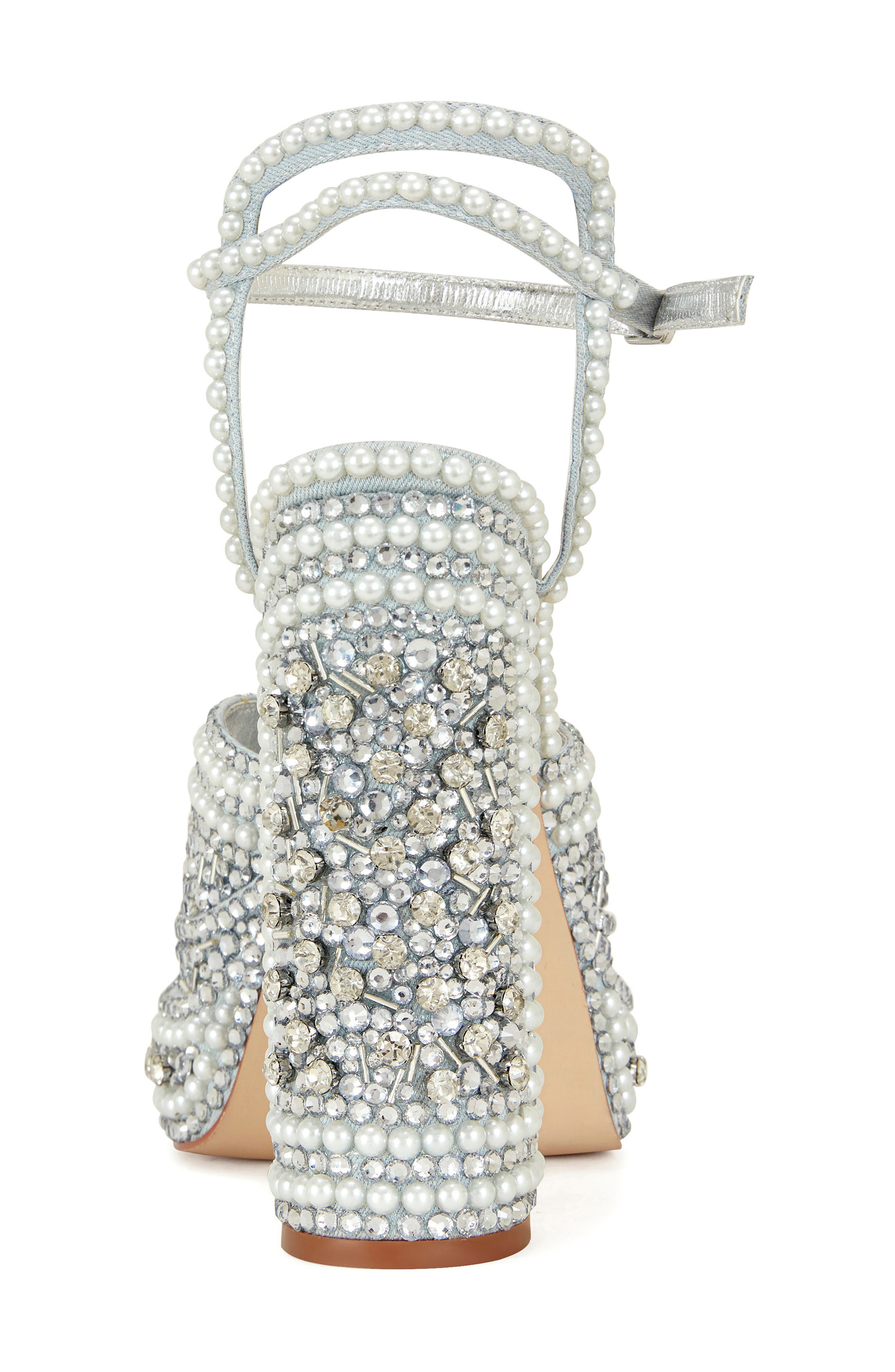 AZALEA WANG Something Blue Ankle Strap Platform Sandal, Alternate, color, 