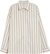 TWP Something Borrowed Stripe Cotton Button-Up Shirt