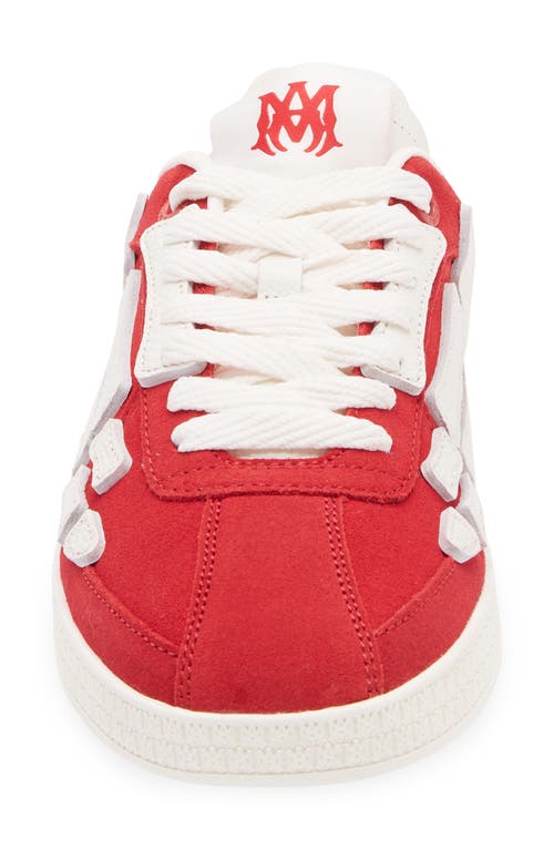 Amiri Pacific Bones Suede Sneaker In Red