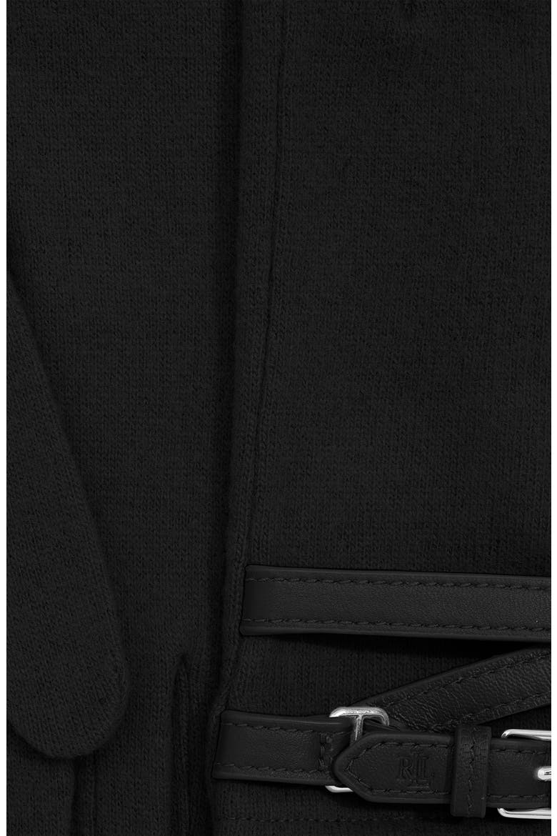 Belted Wool Blend Gloves, Alternate, color, BLACK