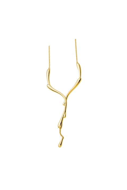 Dripping Necklace in Gold Vermeil