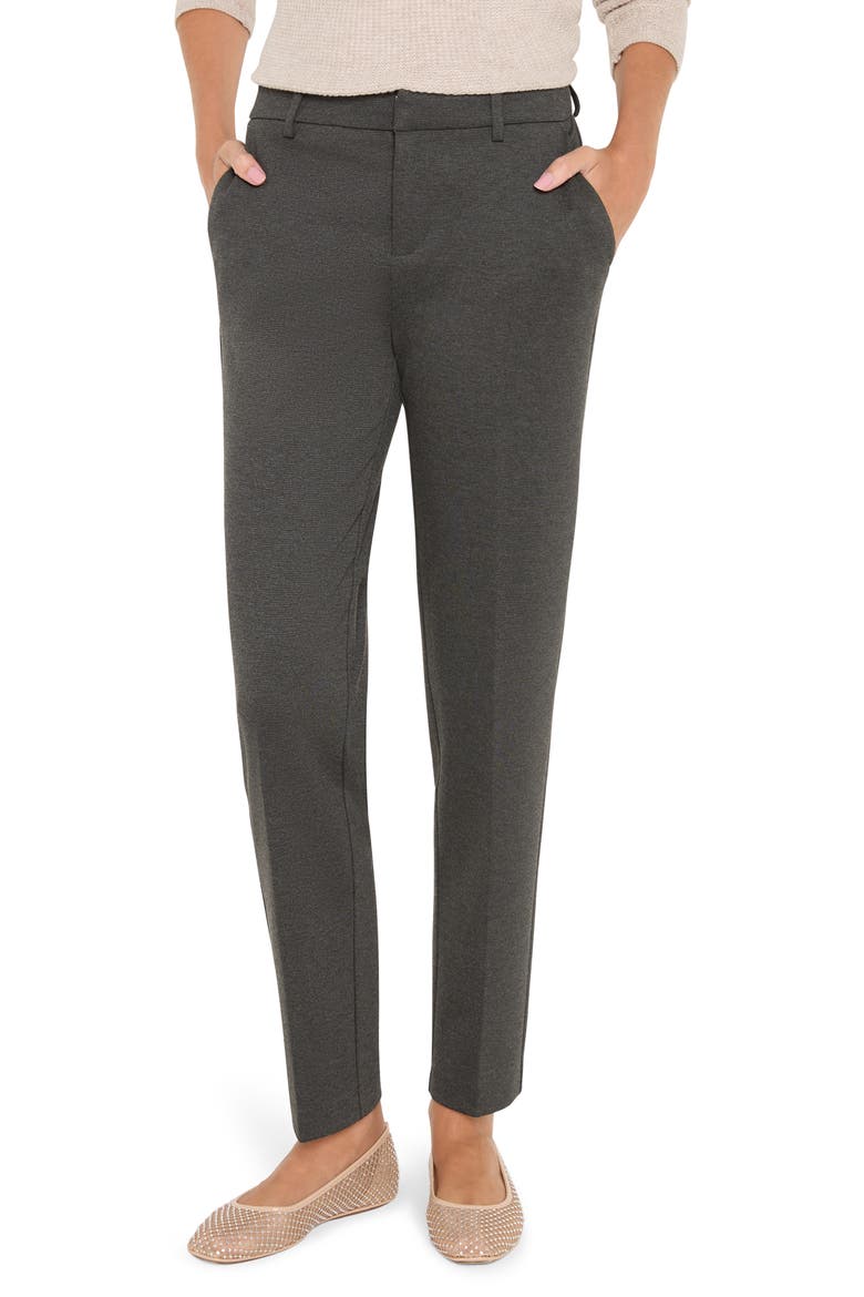 Ponte Straight Leg Pants, Main, color, CHARCOAL