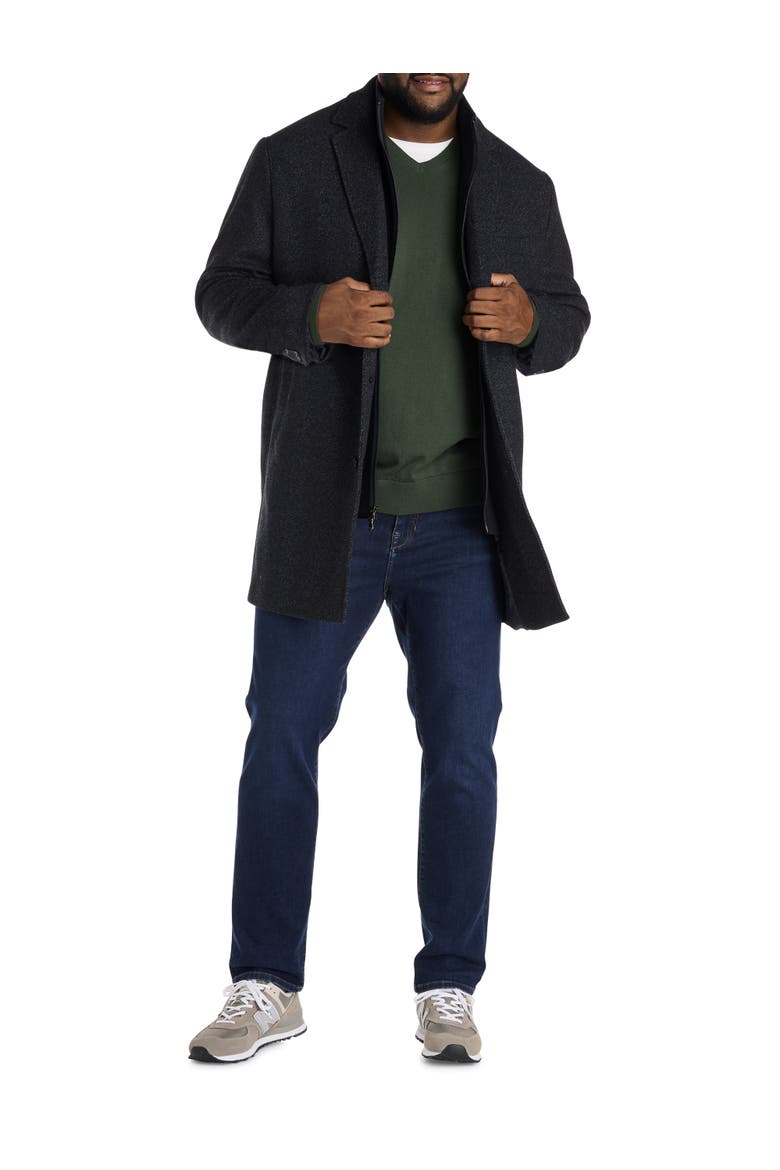 Big & Tall Darren X Overcoat, Alternate, color, NAVY