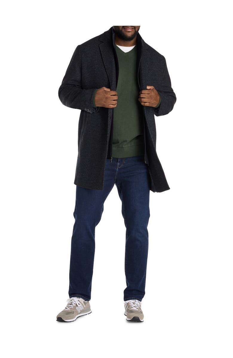 JV Reflex Big & Tall Darren X Overcoat, Alternate, color, Navy