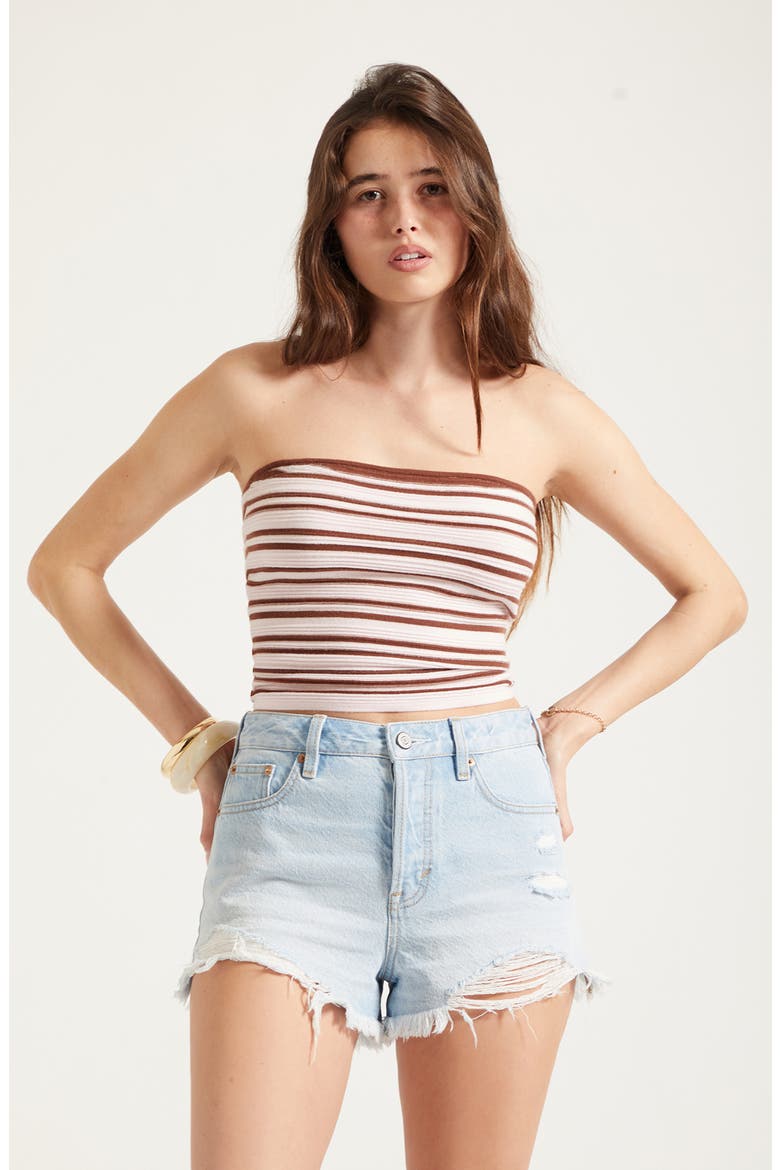 Ivy Ripped Denim Cutoff Shorts, Alternate, color, LIGHT INDIGO