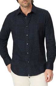 Robert Graham Lawrence Patchwork Print Cotton Herringbone Button-Up Shirt