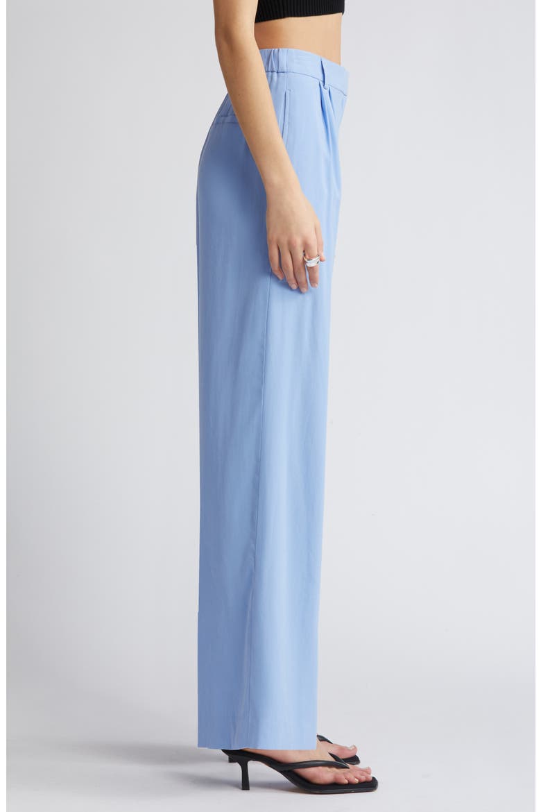 High Waist Wide Leg Trousers, Alternate, color, BLUE HYDRANGEA