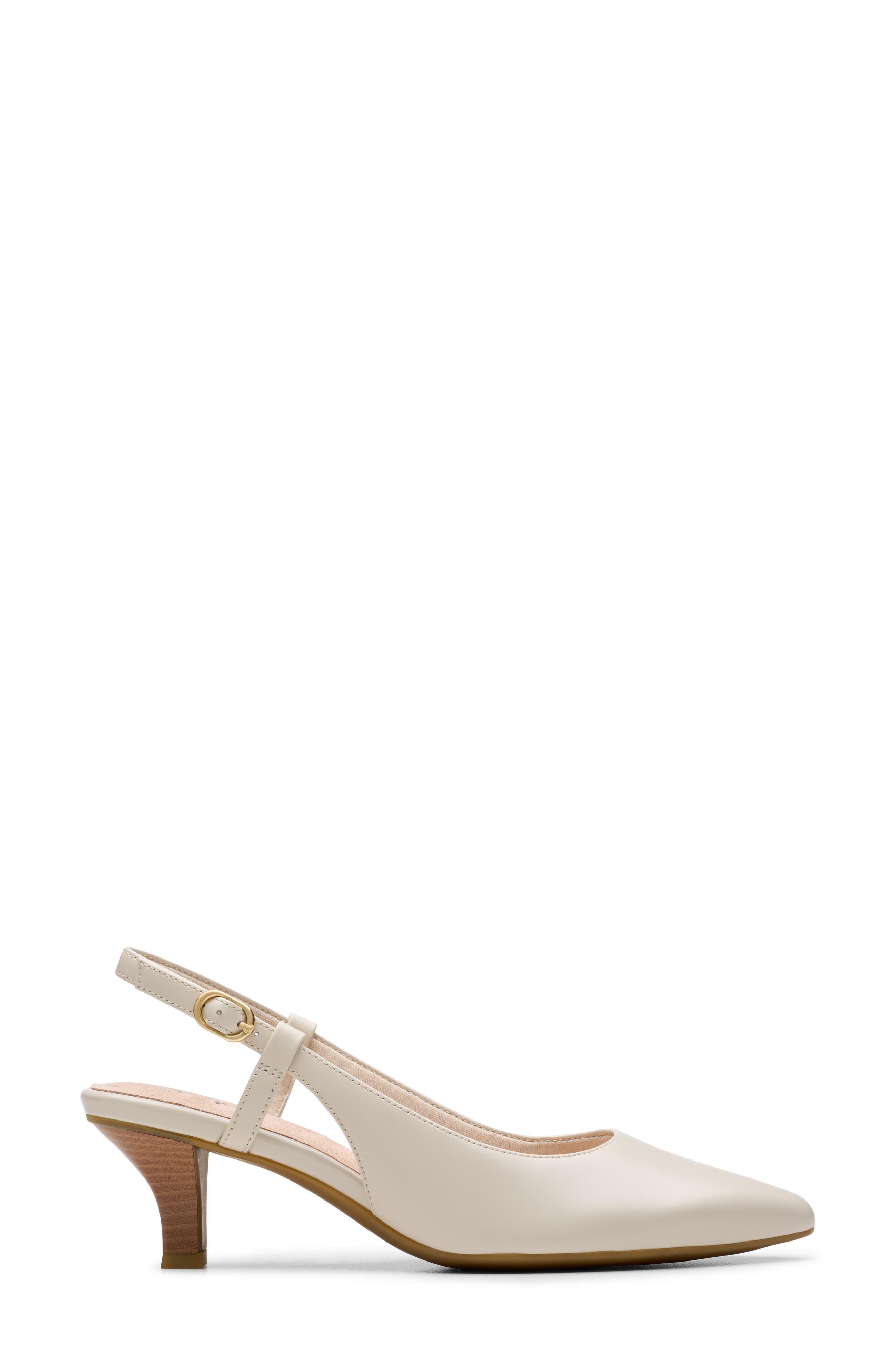 Clarks<sup>®</sup> Kepley Lane Slingback Pump - Wide Width Available, Alternate, color, Off White Leather