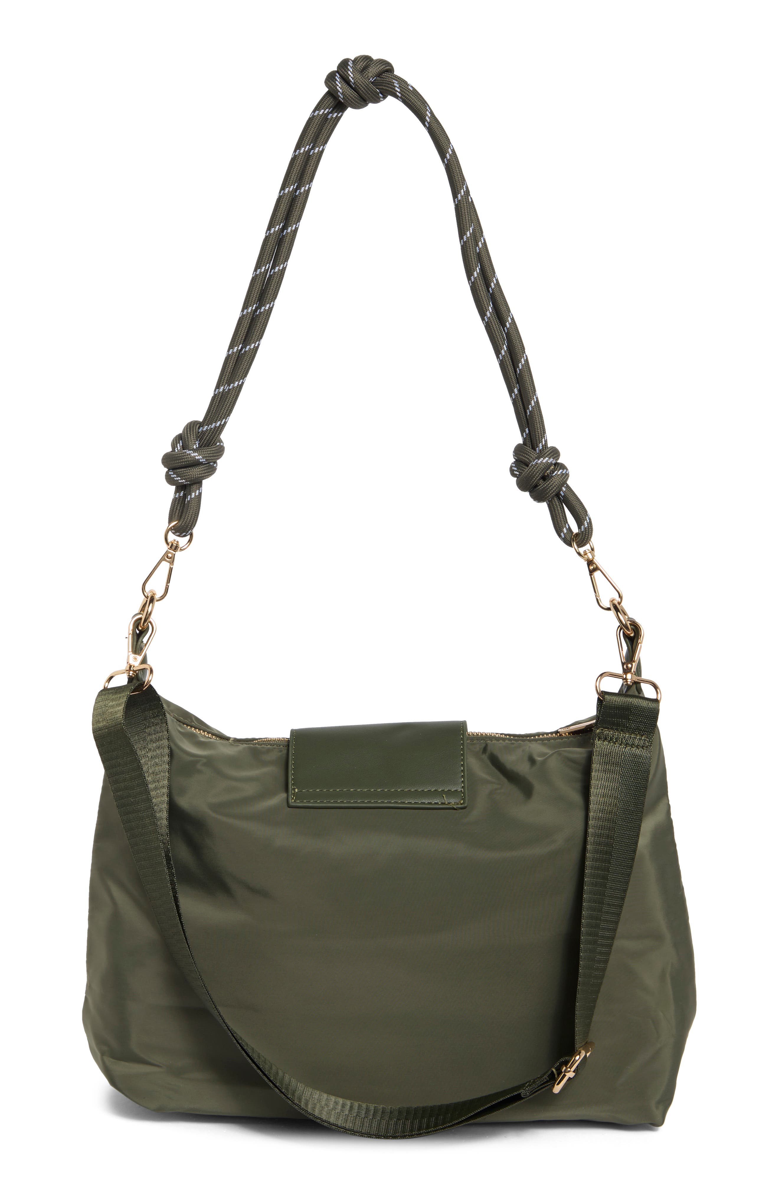 Nylon Flap Crossbody Bag, Alternate, color, WINTER SAGE
