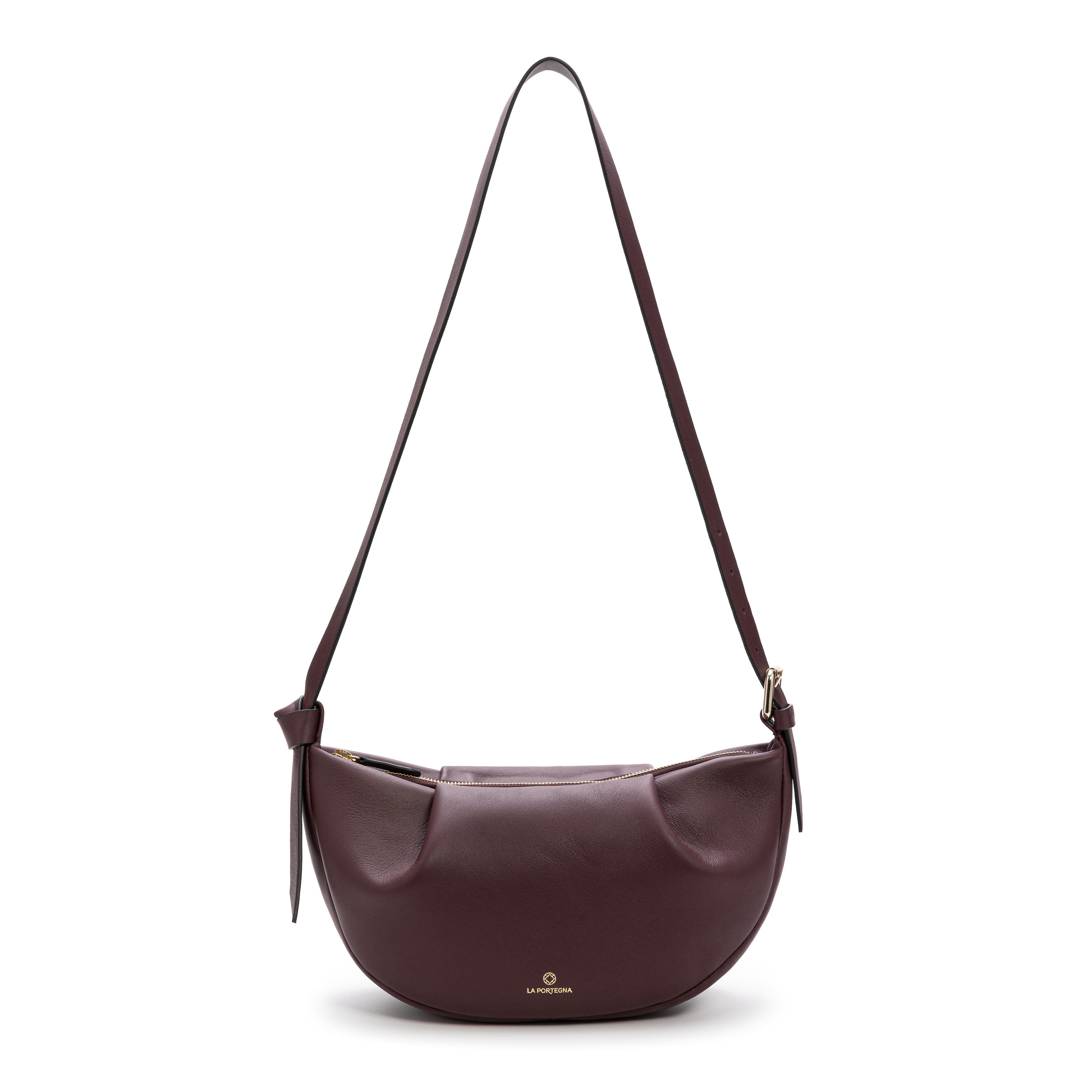LA PORTEGNA Claudia Adjustable Strap Shoulder And Crossbody, Main, color, Burgundy