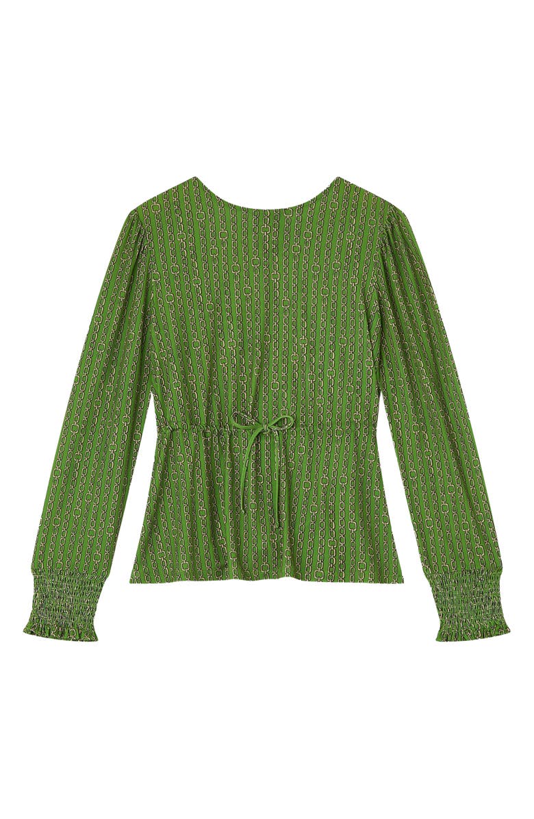 LK Bennett Ellie Chain Print Jersey Top, Alternate, color,