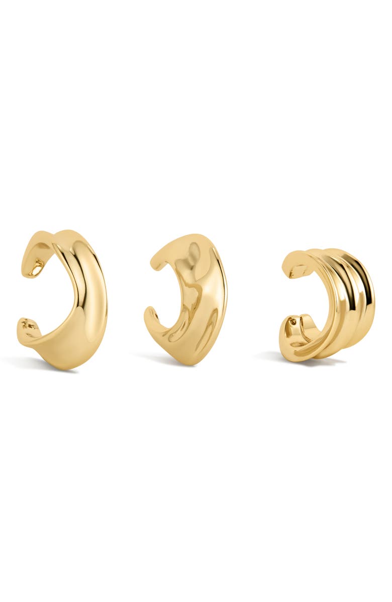 Luv AJ The Mercury Set of 3 Disc Ear Cuffs, Main, color, Gold