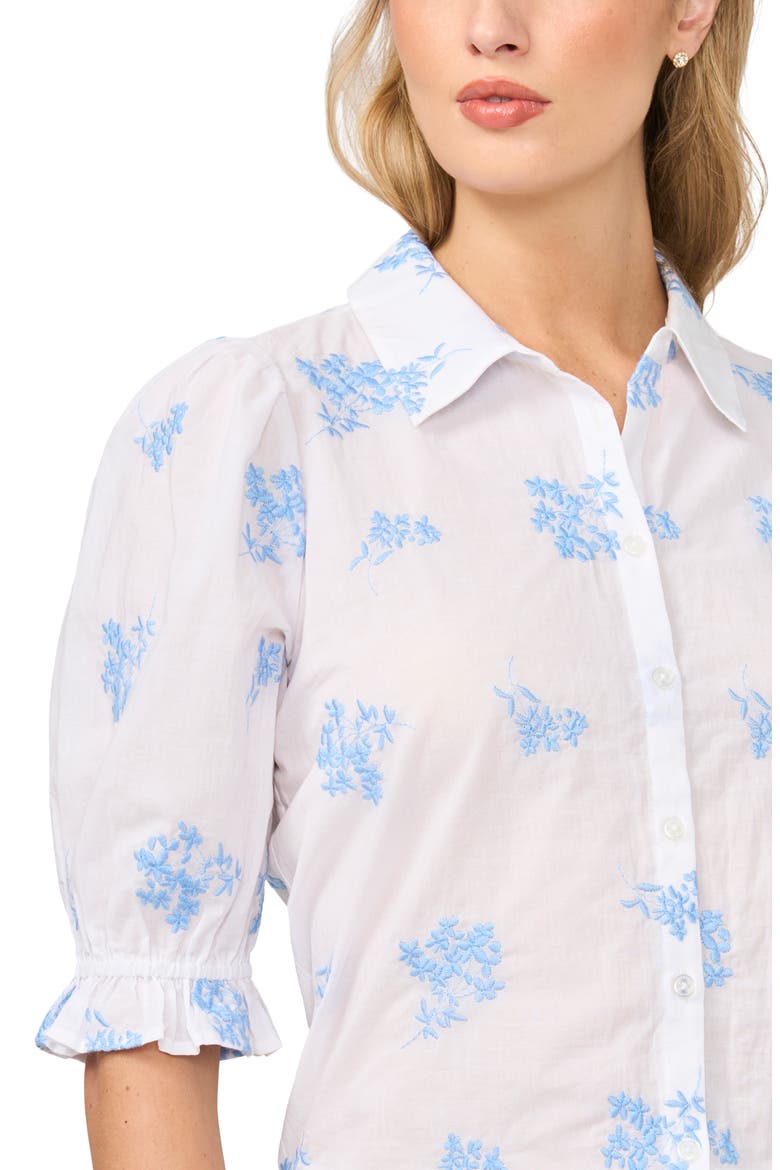 Puff Sleeve Top, Alternate, color, AIRY BLUE