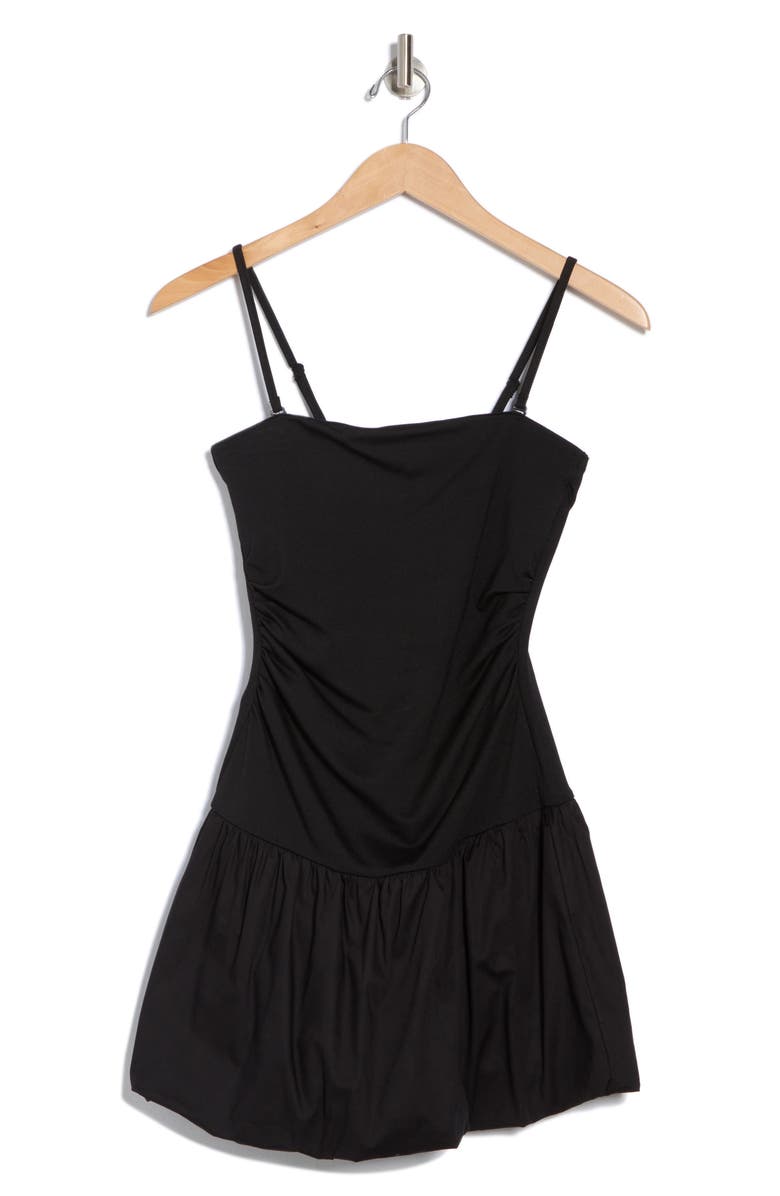 Madden Girl Bubble Hem Minidress, Alternate, color, Black