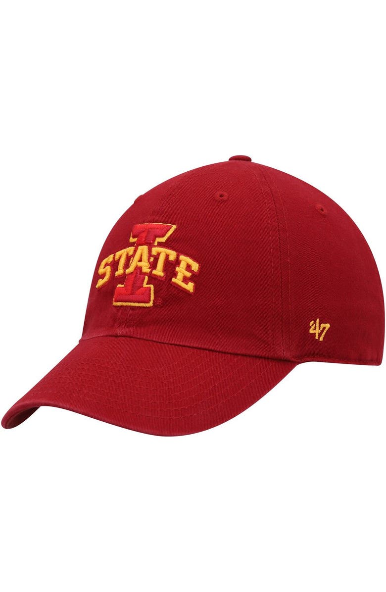 '47 Men's '47 Cardinal Iowa State Cyclones Clean Up Adjustable Hat, Main, color, 