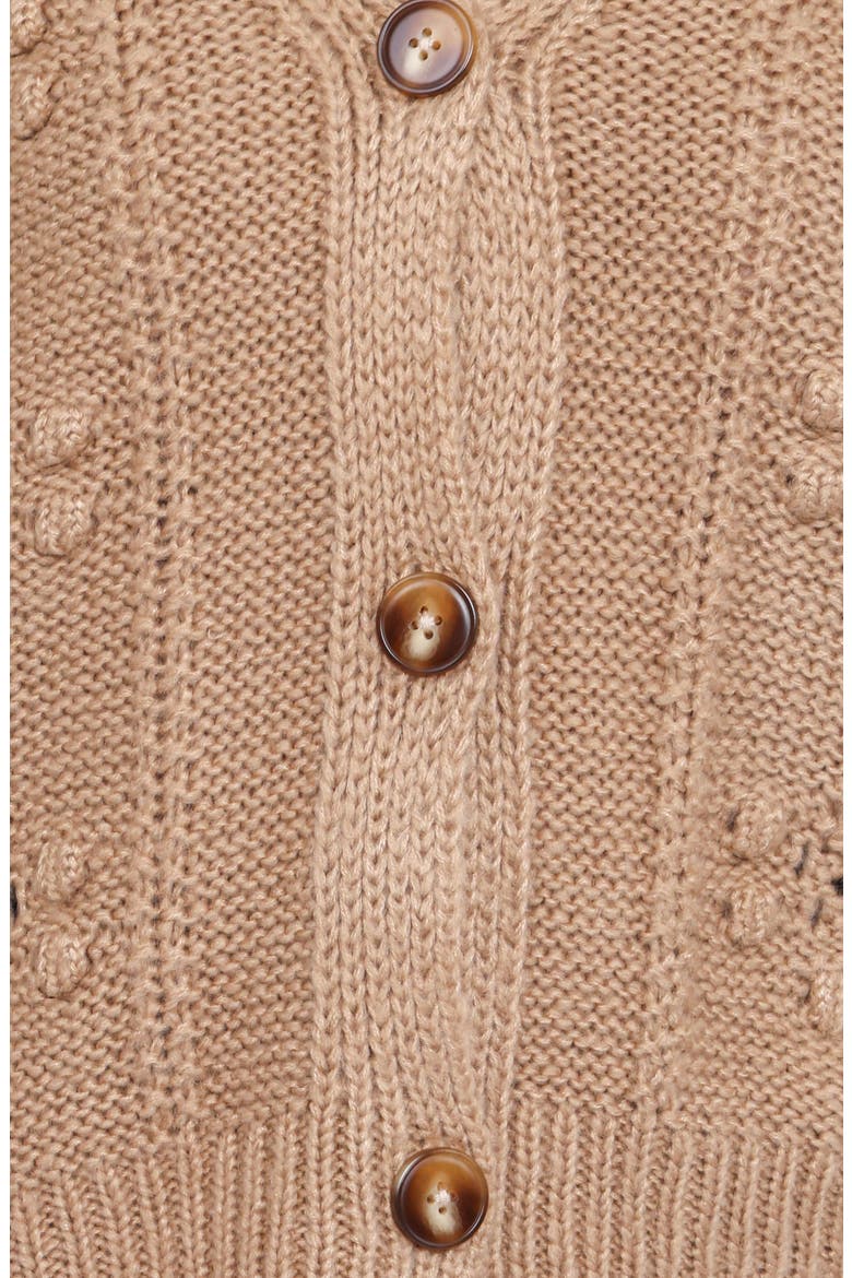 Melody Relaxed Fit Pointelle Cardigan, Alternate, color, MUSHROOM