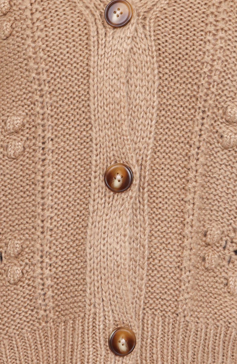 Petal & Pup Melody Relaxed Fit Pointelle Cardigan, Alternate, color, Mushroom