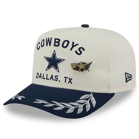 Men's New Era Cream/Navy Dallas Cowboys 2025 NFL Draft A-Frame 59FIFTY Fitted Hat