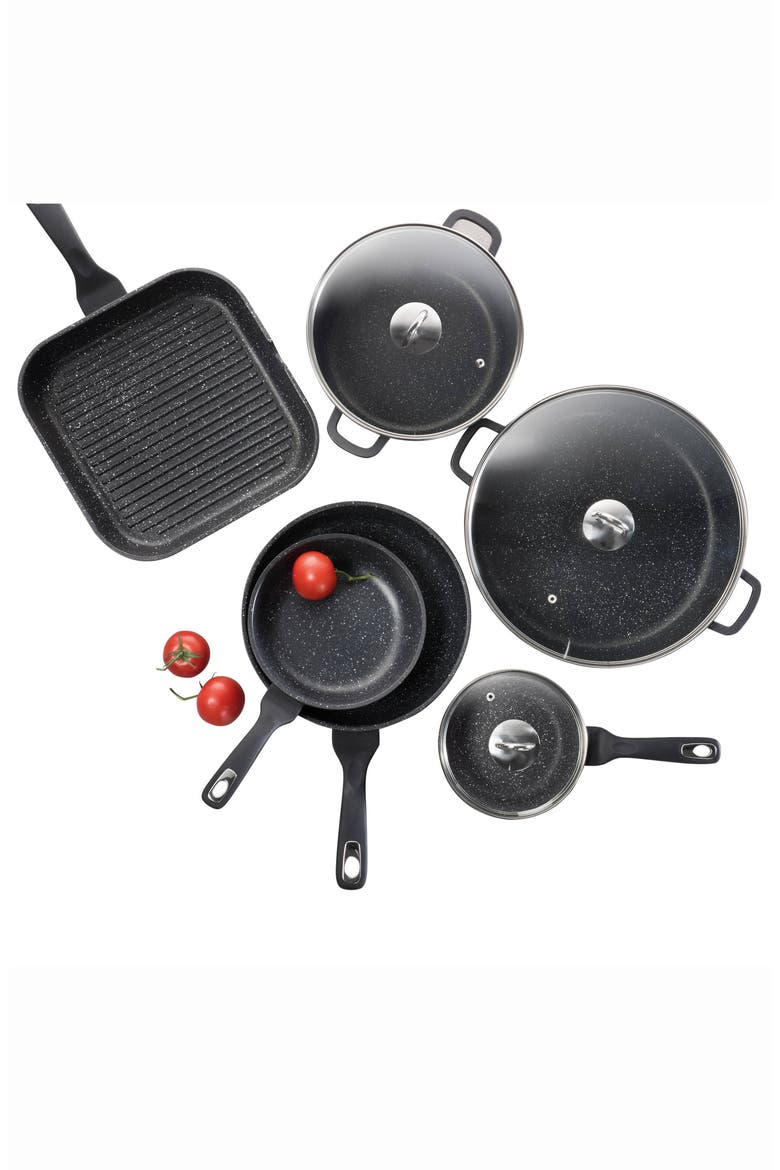 GRANITE Cookware Set 9pc, Alternate, color, BLACK