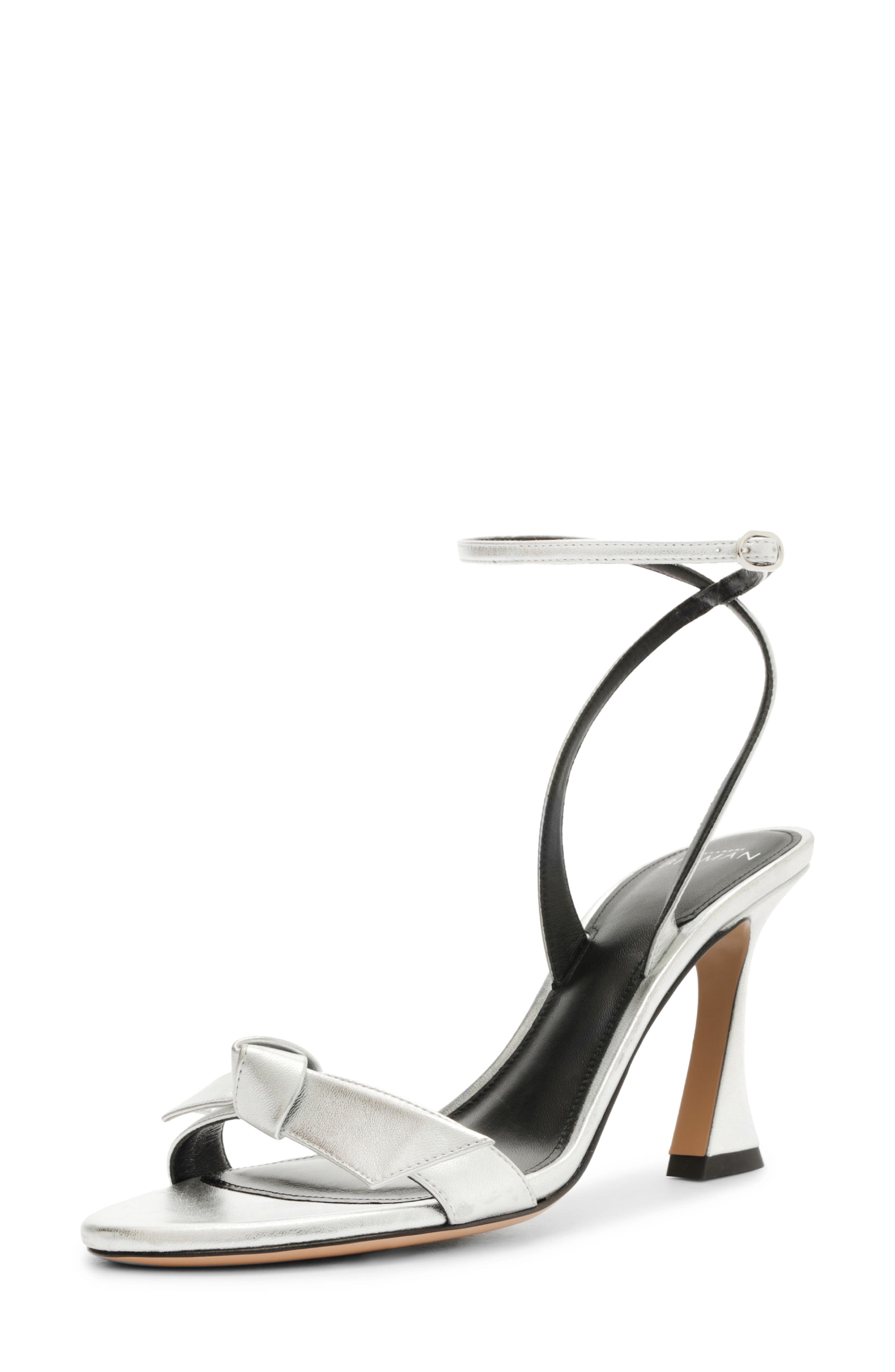 Alexandre Birman Clarita Bell Ankle Strap Sandal, Main, color, Argento