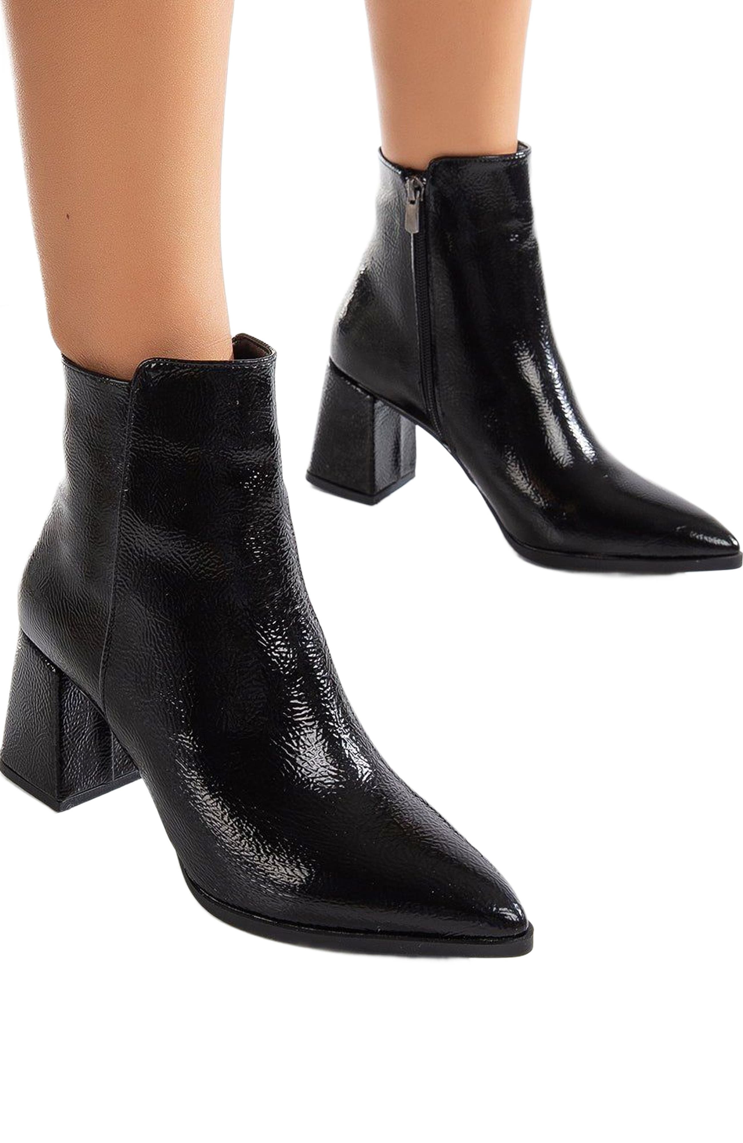 Forever & Always Shoes Edith Pointed Toe Ankle Boots, Alternate, color, 