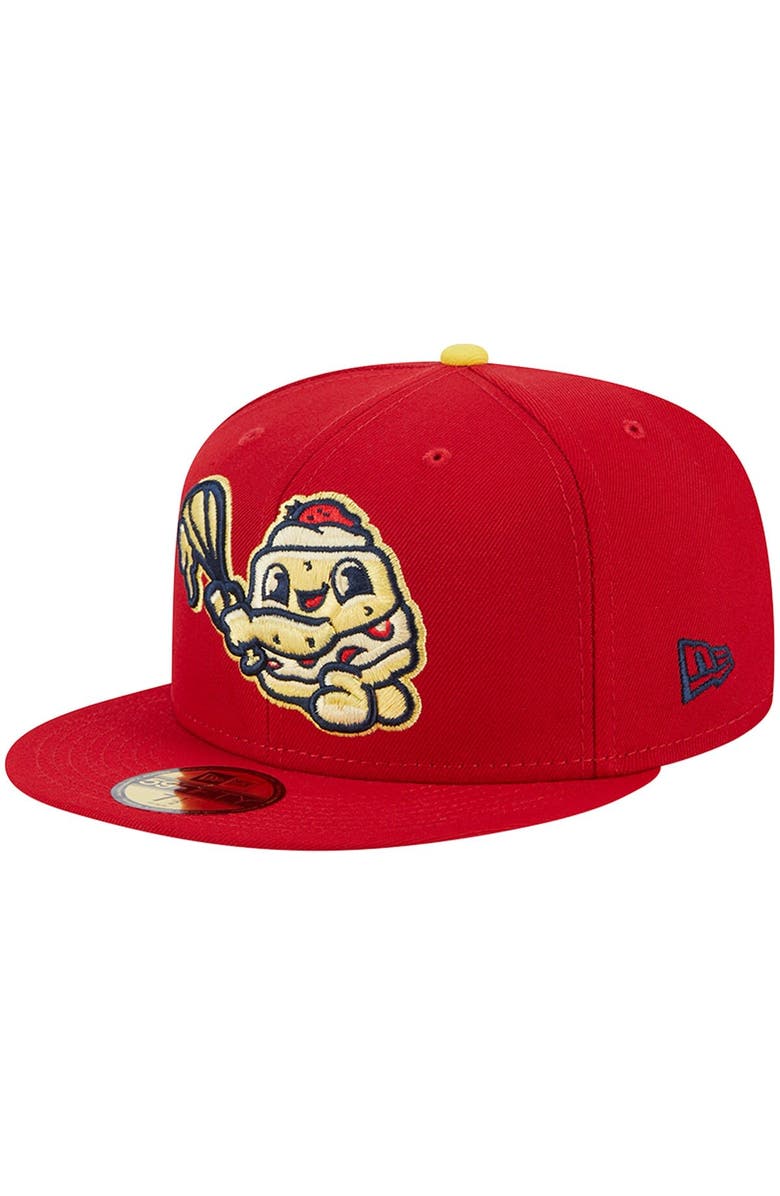 New Era Men's New Era Red Binghamton Rumble Ponies Theme Nights Southern Tier Shortcakes 59FIFTY Fitted Hat, Main, color, Red