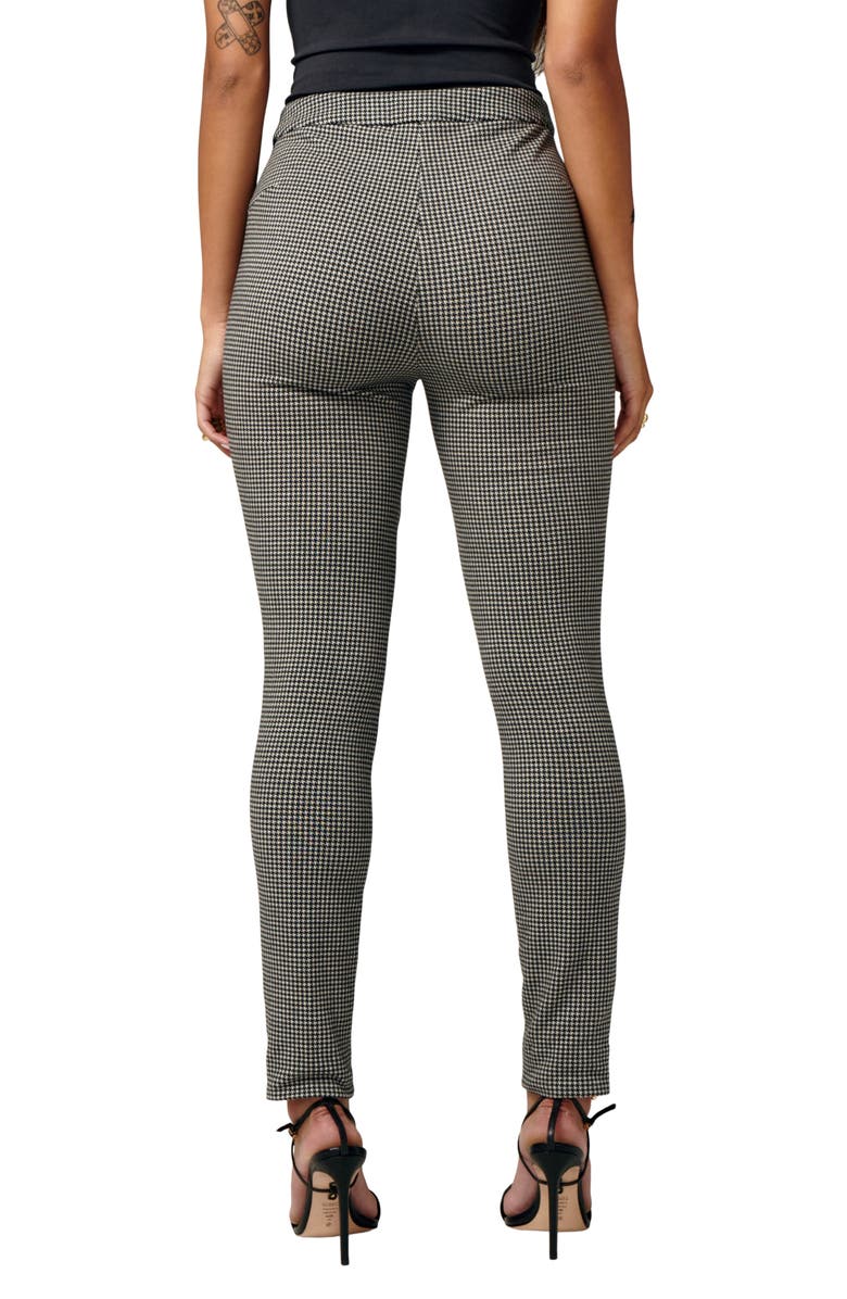 LITA by Ciara Leader Houndstooth Cotton Blend Track Pants, Alternate, color,