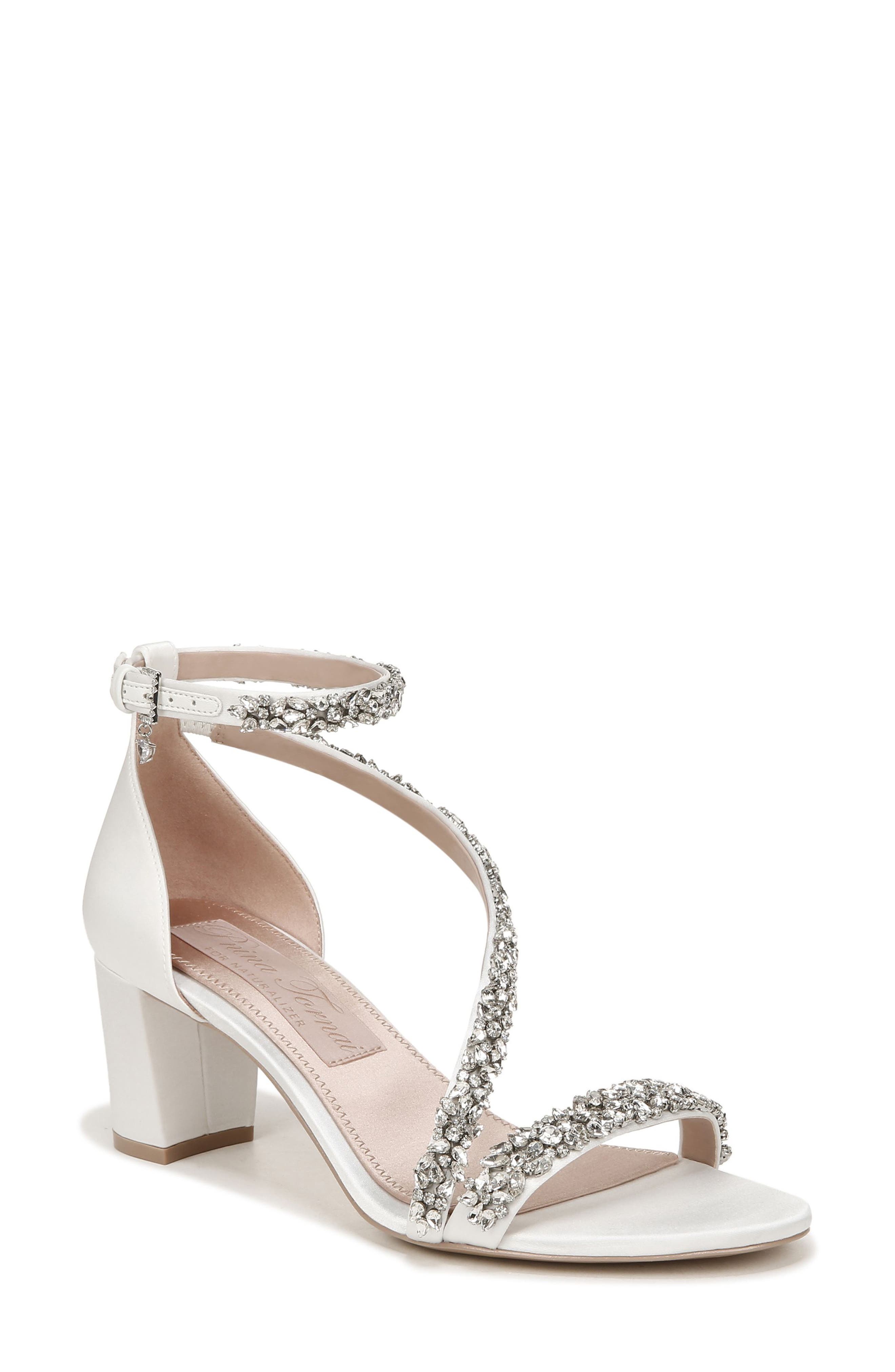 Pnina Tornai for Naturalizer Ahava Ankle Strap Sandal, Main, color, SILK WHITE FABRIC
